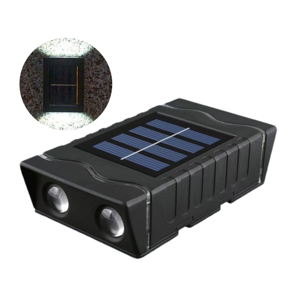1-4 Pcs Outdoor Solar Wall Lights, Square Wireless Sensor, IP65 Waterproof