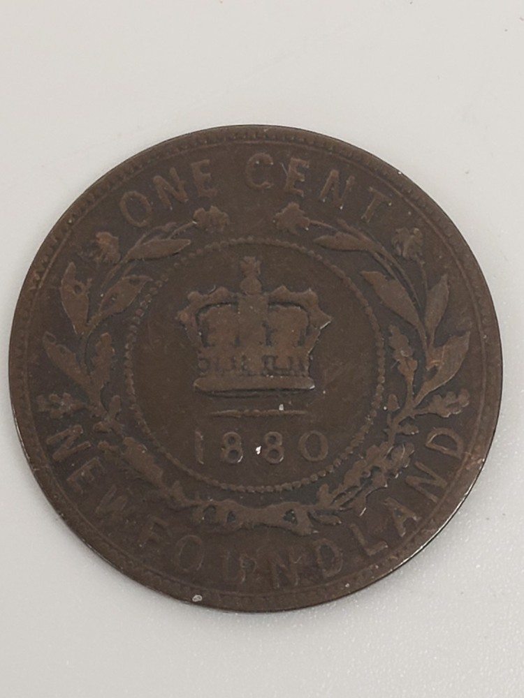 1880 NEW FOUNDLAND ONE CENT PIECE A5589