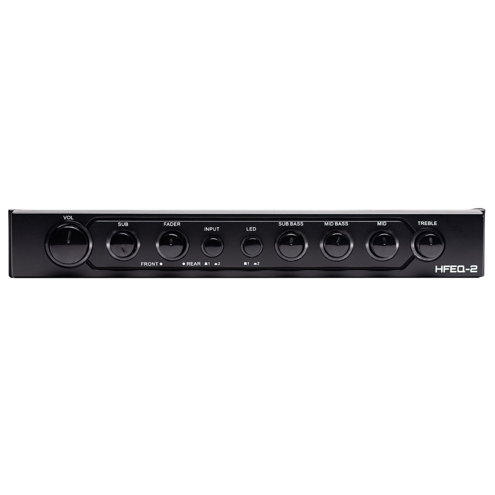 Hifonics HFEQ-2 1/2-DIN 4-Band Pre-Amp Equalizer w/ Front/Rear Active Crossover