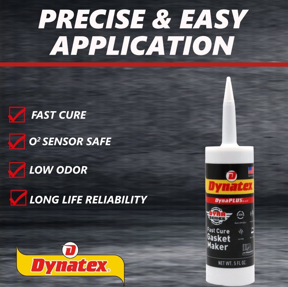 Dynatex DynaPlus Fast Cure Gasket Maker 5 oz Sensor Safe & Low Odor (2-Pack)