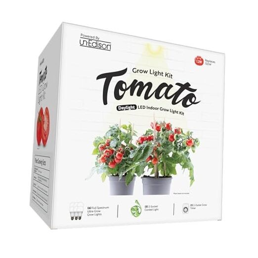 Unedison Tomato DIY Indoor Grow Light Kit - 2 Full Spectrum Replace 150W Grow