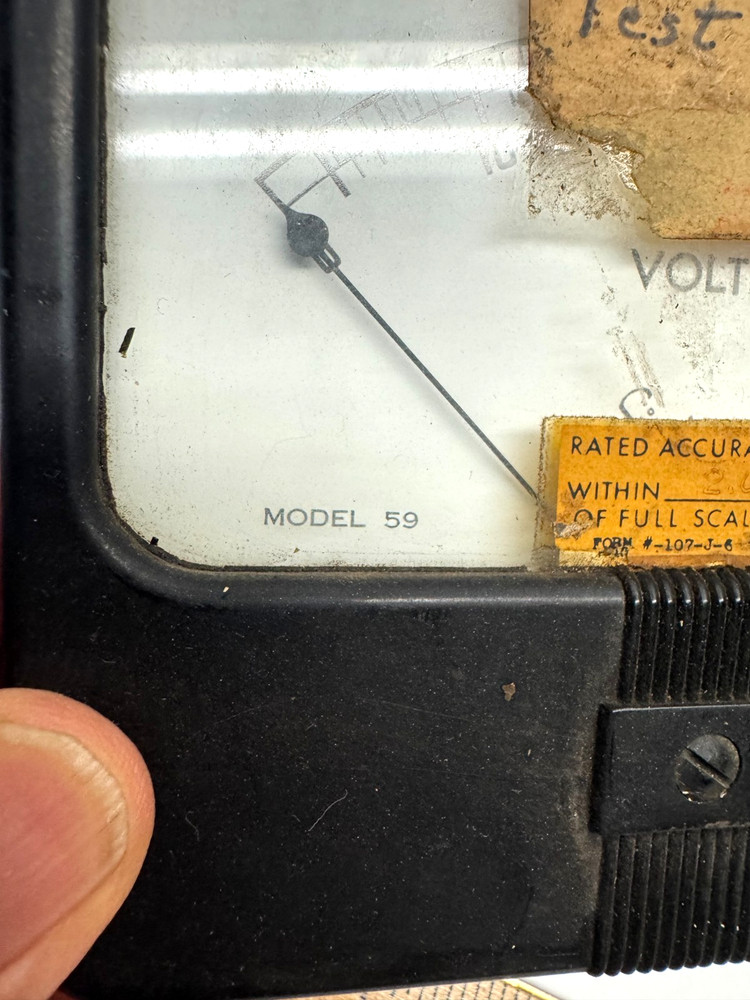 Vintage Simpson Model 59 Rectangular Analog AC Voltmeter.
