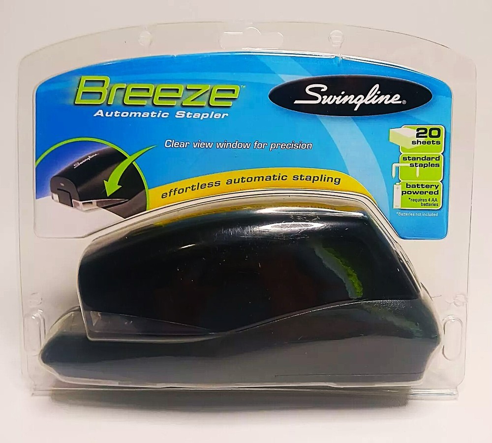 SWINGLINE - BREEZE AUTOMATIC STAPLER - CLEAR VIEW WINDOW FOR PRECISION - # 42132