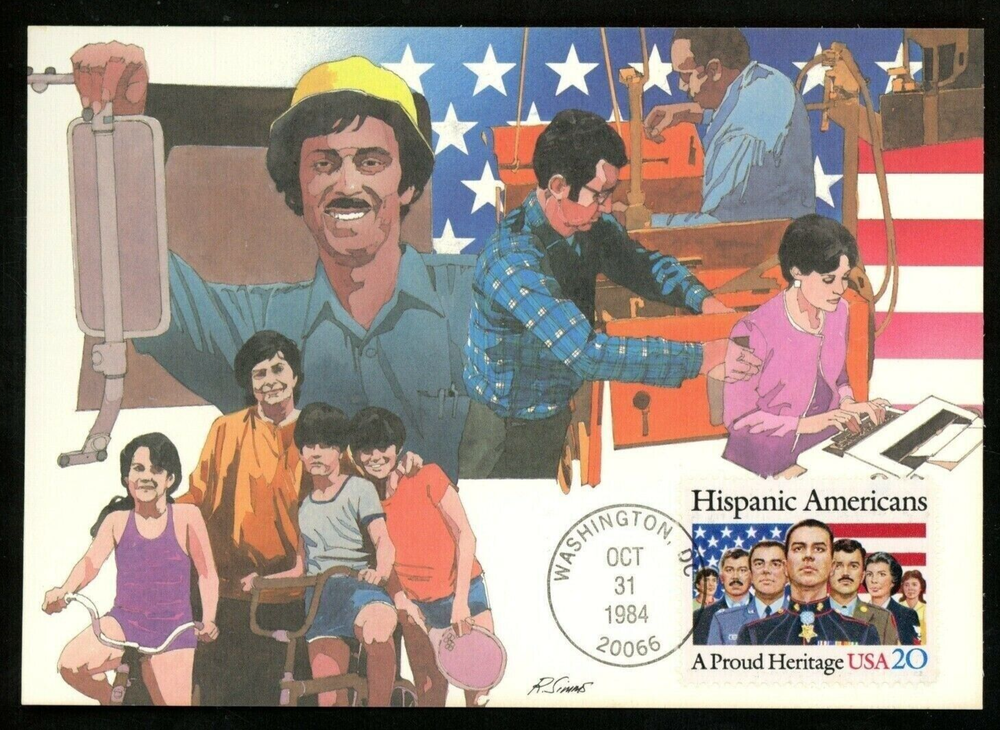 HISPANIC AMERICANS 1984 FLEETWOOD FD MAXIMUM CARD