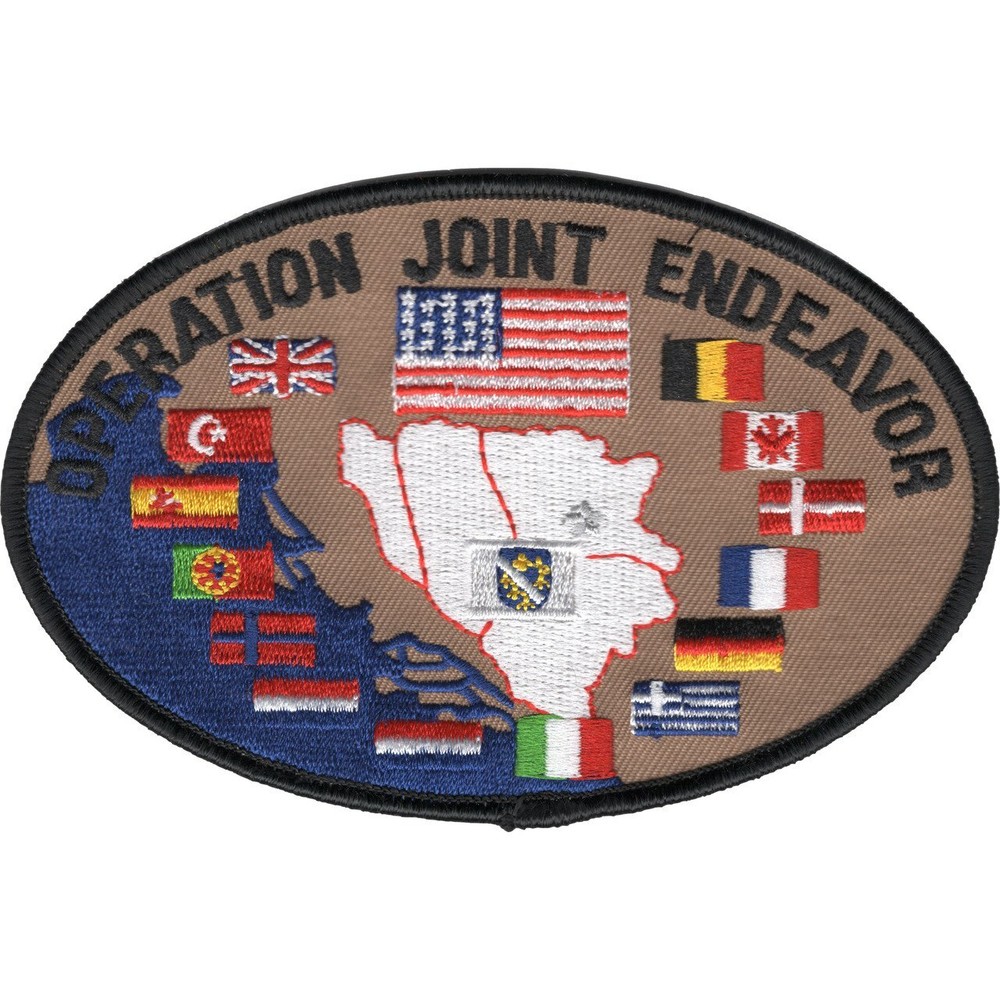 5" NATO OPERATION JOINT ENDEAVOR EMBROIDERED PATCH