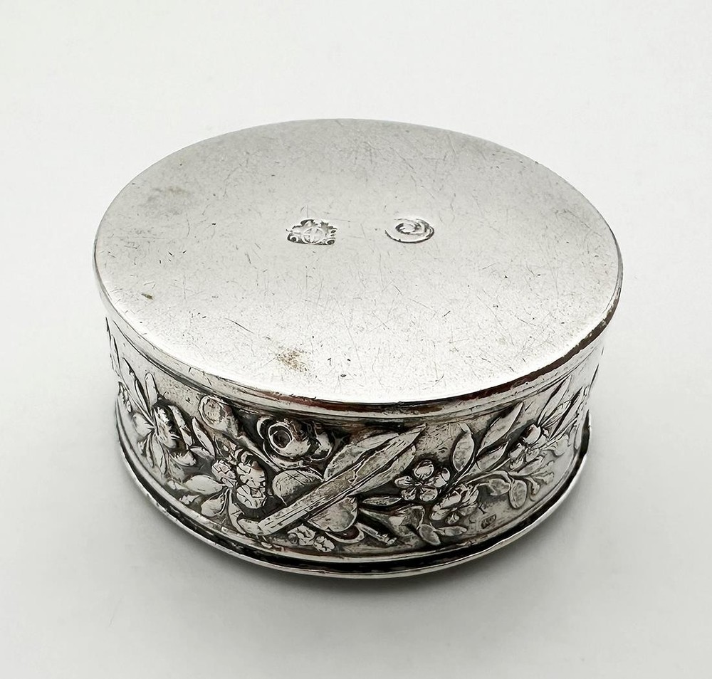 ANTIQUE AUSTRO-HUNGARIAN SILVER CHERUBS BOX 1806
