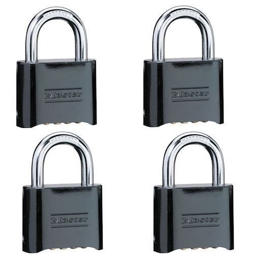Master Lock 178D Combination Padlock, Resettable (4-Pack)