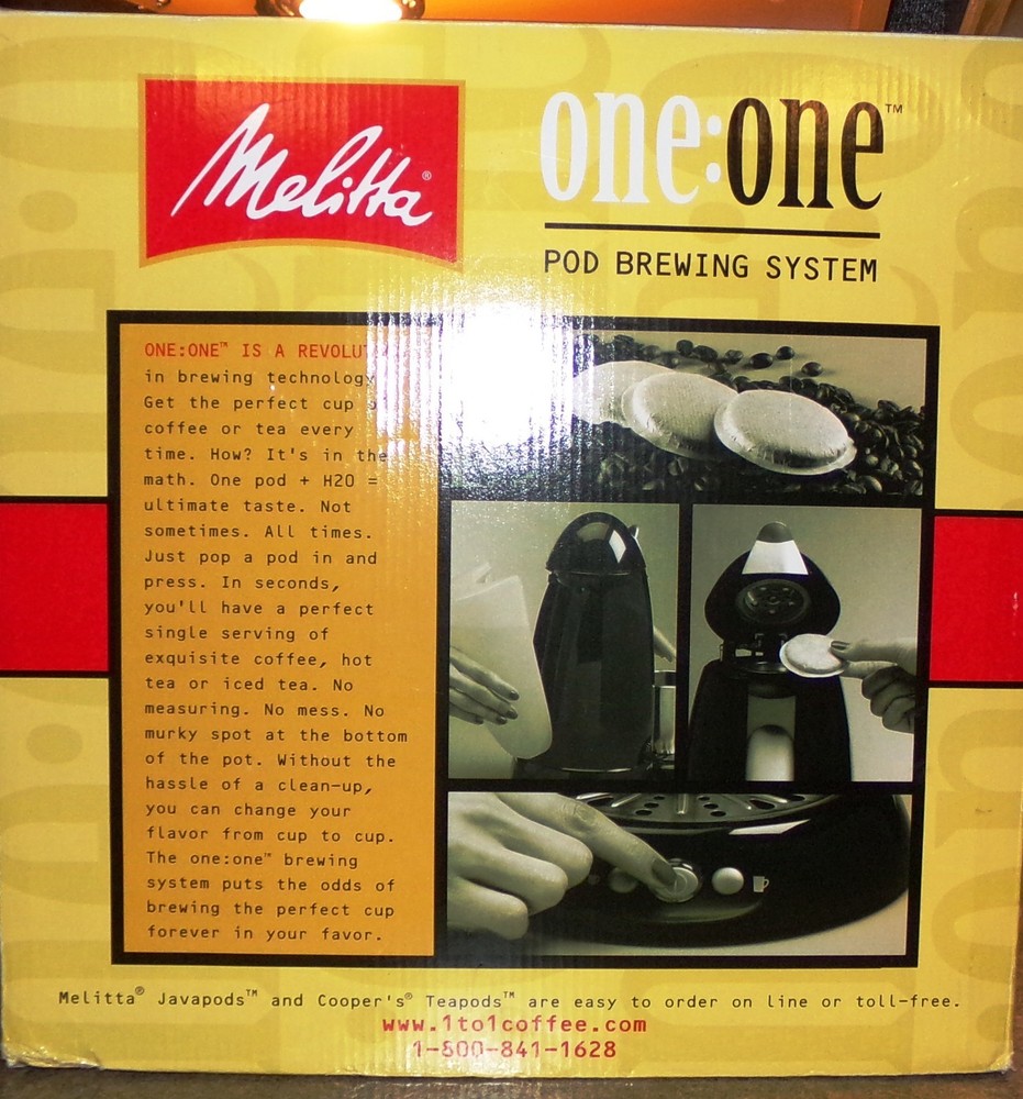 Melitta One:One Pod Brewing System Coffee/tea w/ Java pods New/Open Box TESTED!