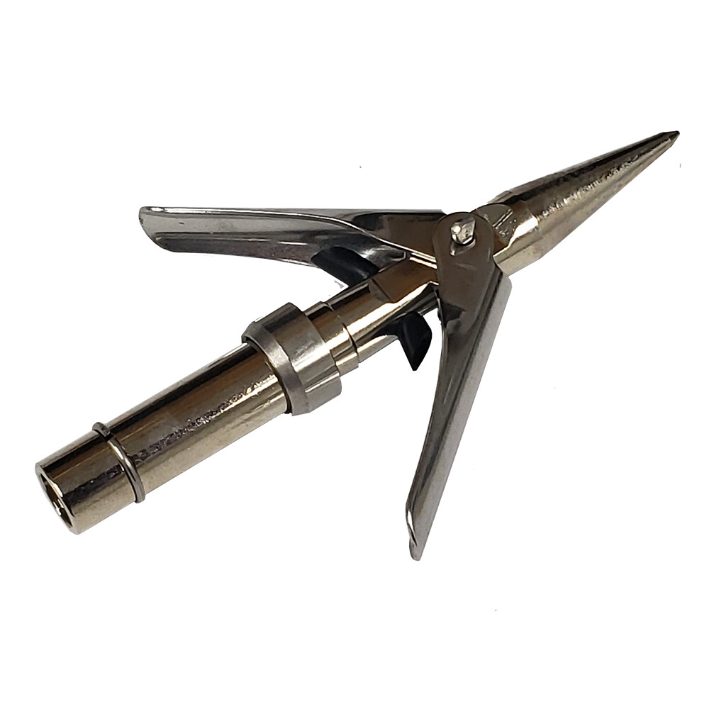 Double Barb Pole Spear Tip, 6mm Female Thread