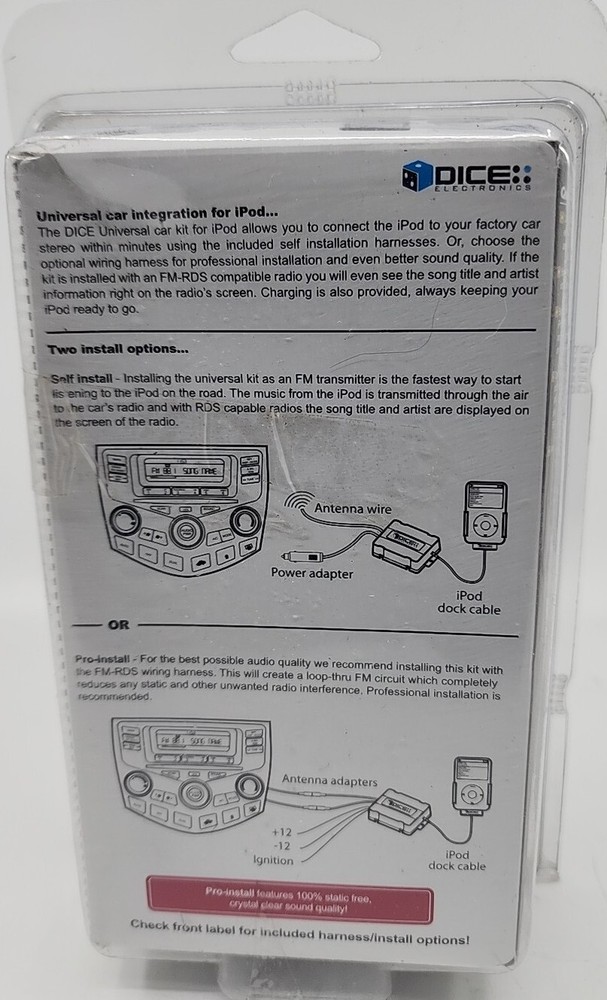 DICE Electronics Universal Fm-Rds Car Integration for iPod