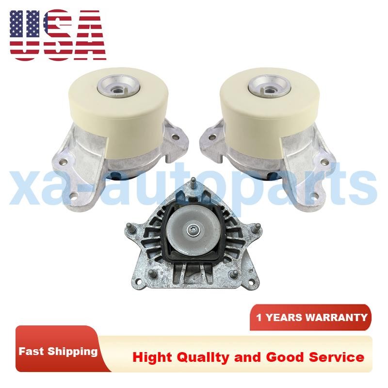 3pcs Right+Left Engine Mount & Transmission Mount Set For Benz C253 GLC300 C300