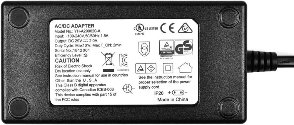 AC/DC Switching Adapter for Recliners - US Plug Included