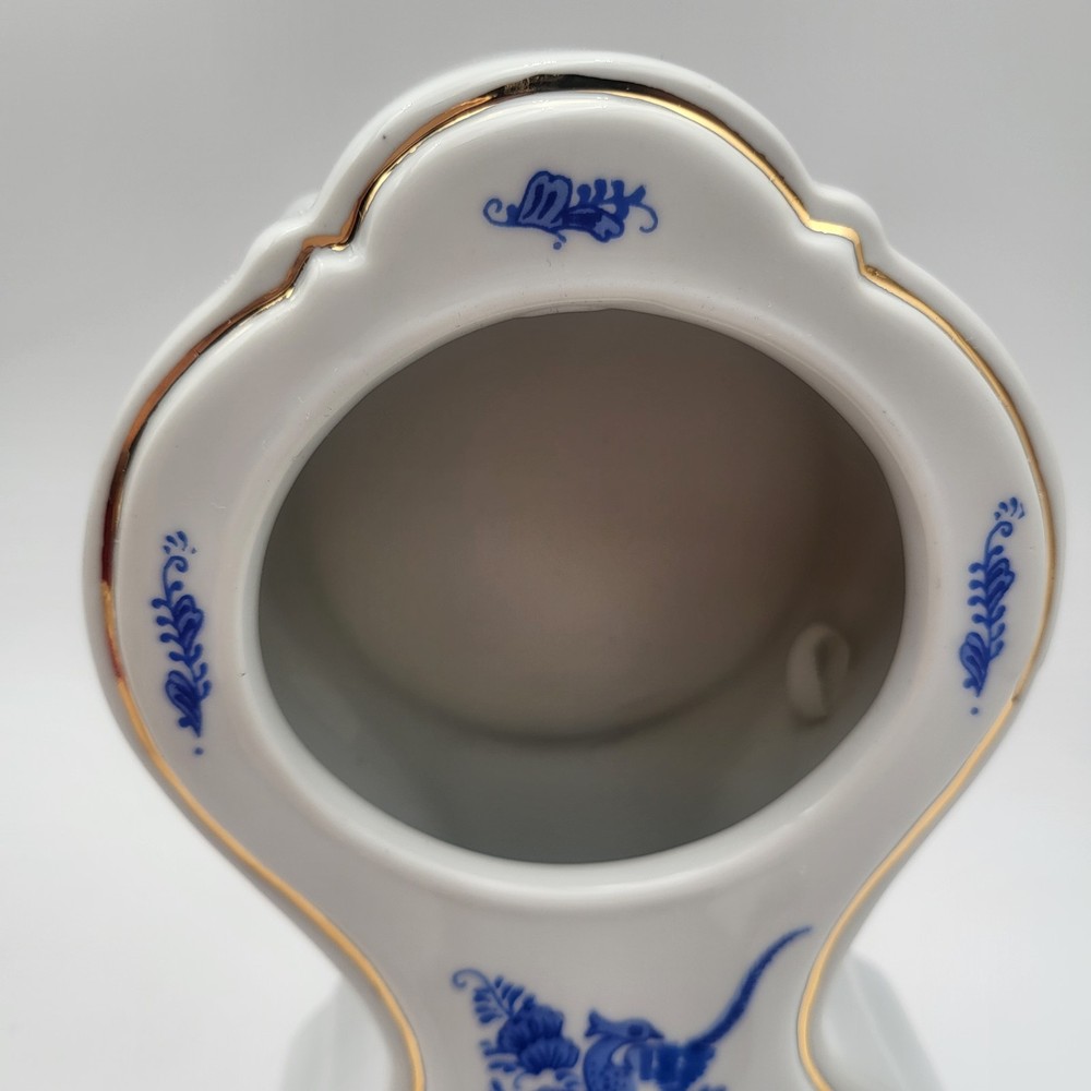 Vintage Rosdoft Park Clock Delftware Hand painted Tabletop Clock Quartz