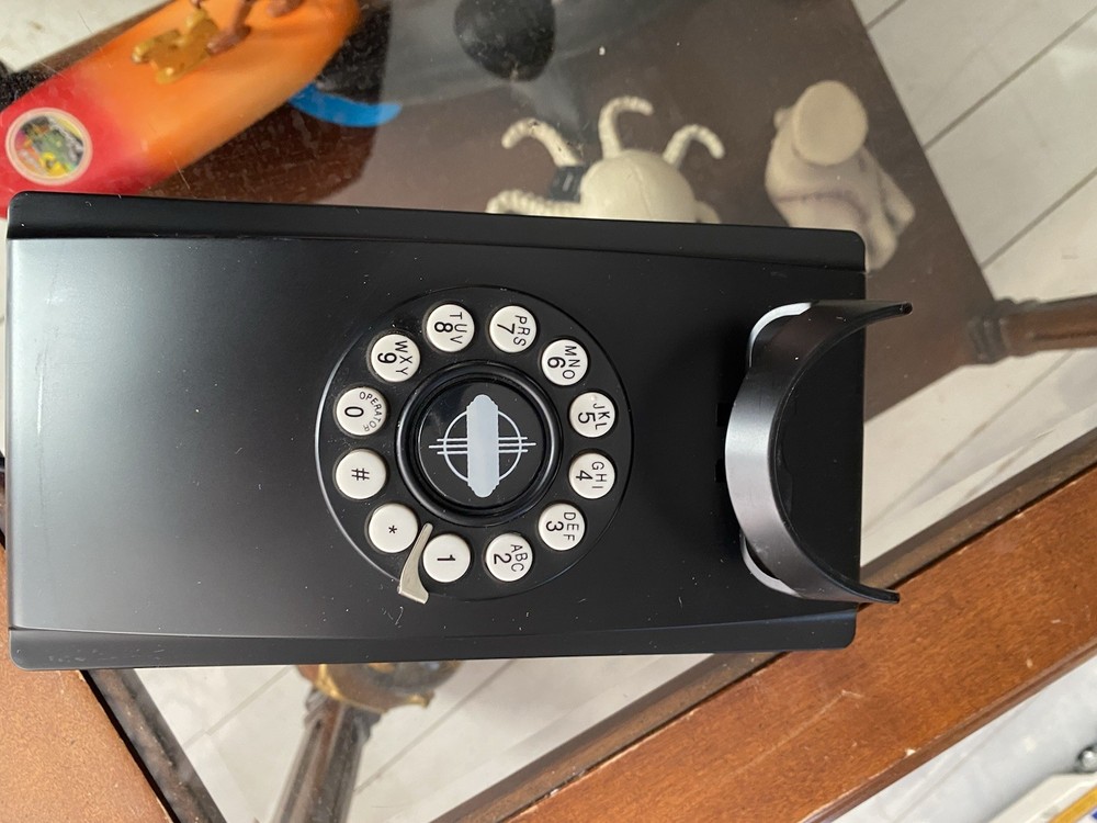 Crosley Wall Phone with Push Button Technology - Black 1950’s Replica