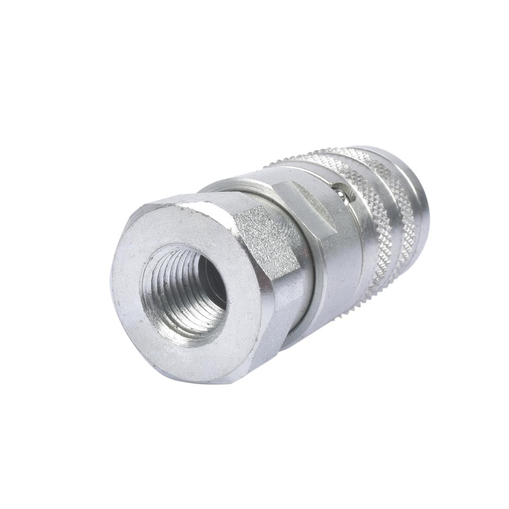 1/4" NPT Thread, 1/4" Body Flat Face Hydraulic Quick Connect Coupler Set w/Du...