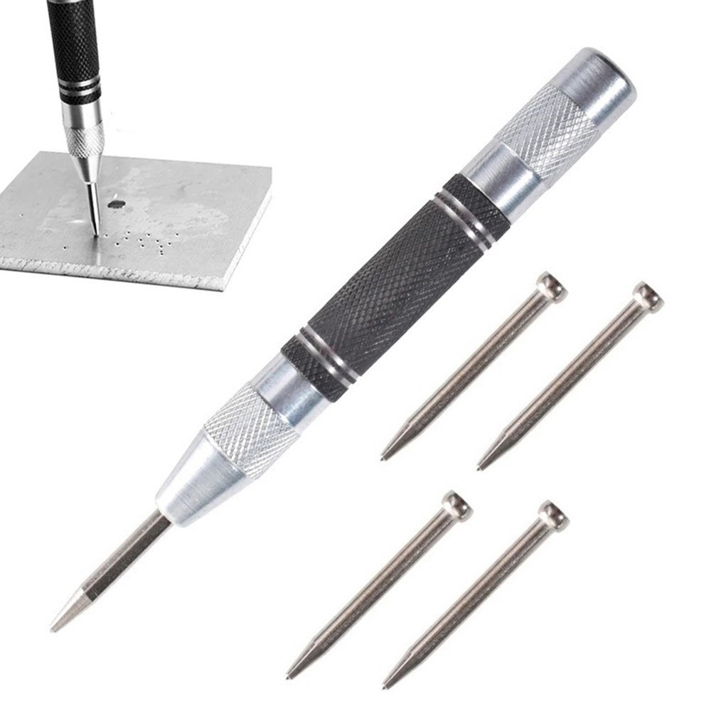 Professional Automatic Centre Punch With Adjustable Spring Loaded Drill Tool New