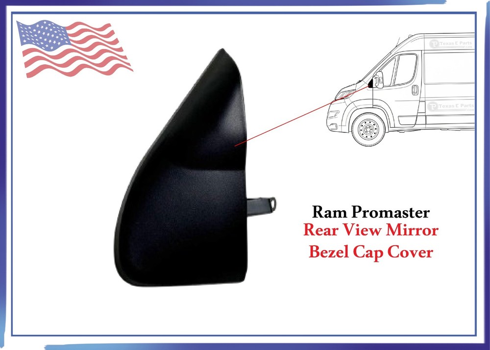 For 2014-2025 Ram Promaster Left Side Rear View Mirror Bezel Cap Cover