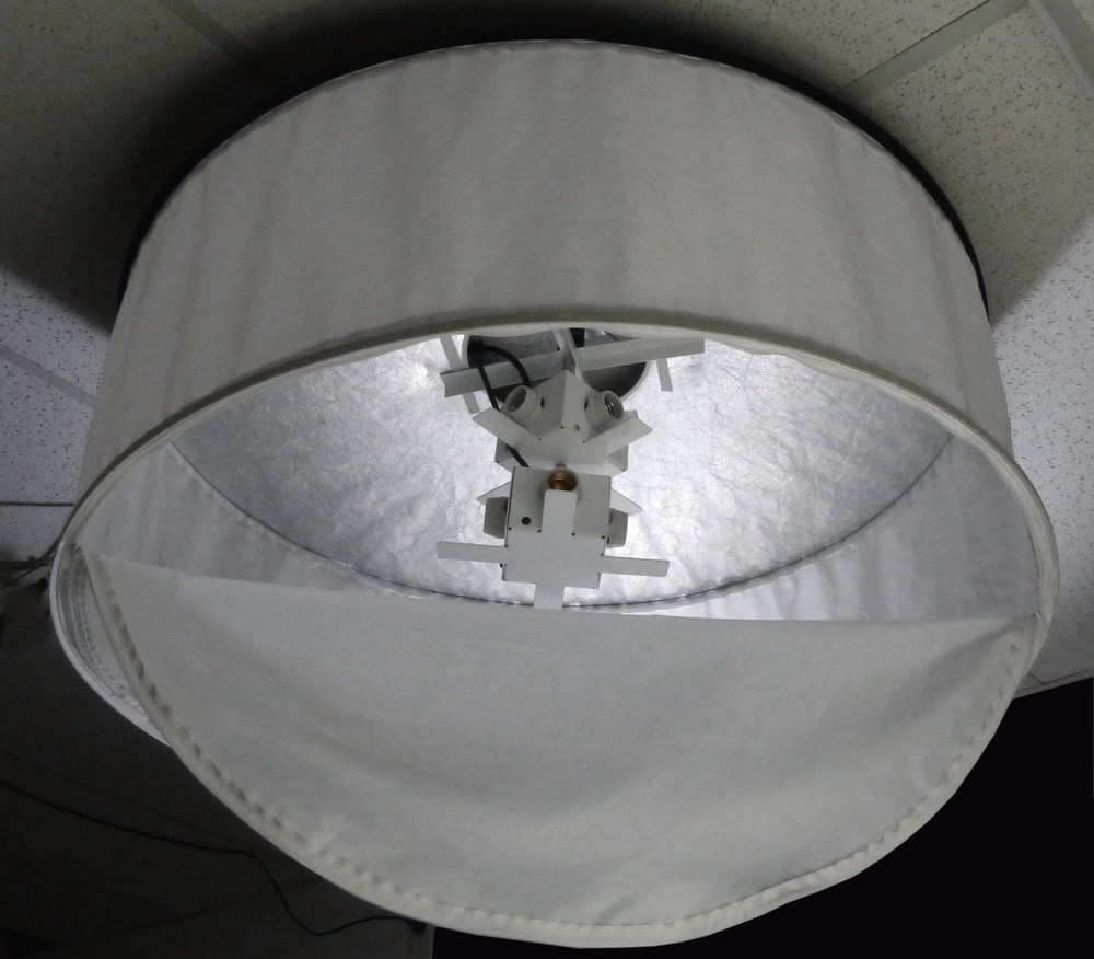 ALZO Duplex Socket Drum Space Light and Diffuser with 8 Bulb Capacity, No Bulbs