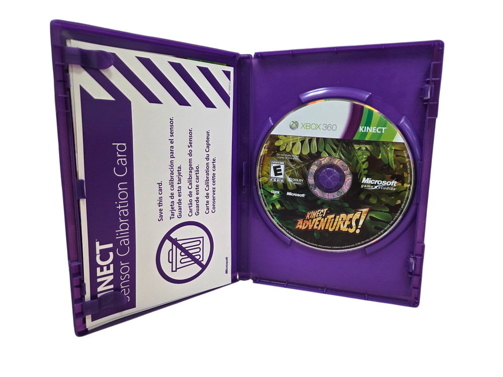 2010 Microsoft Kinect Adventures Xbox 360 w/ Sensor Calibration Card