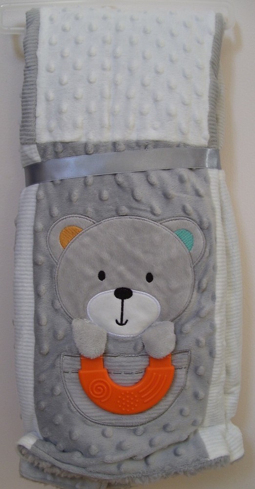 Vitamins Baby Grey White Patch & Play Bear Elephant Activity Tummy Time Blanket
