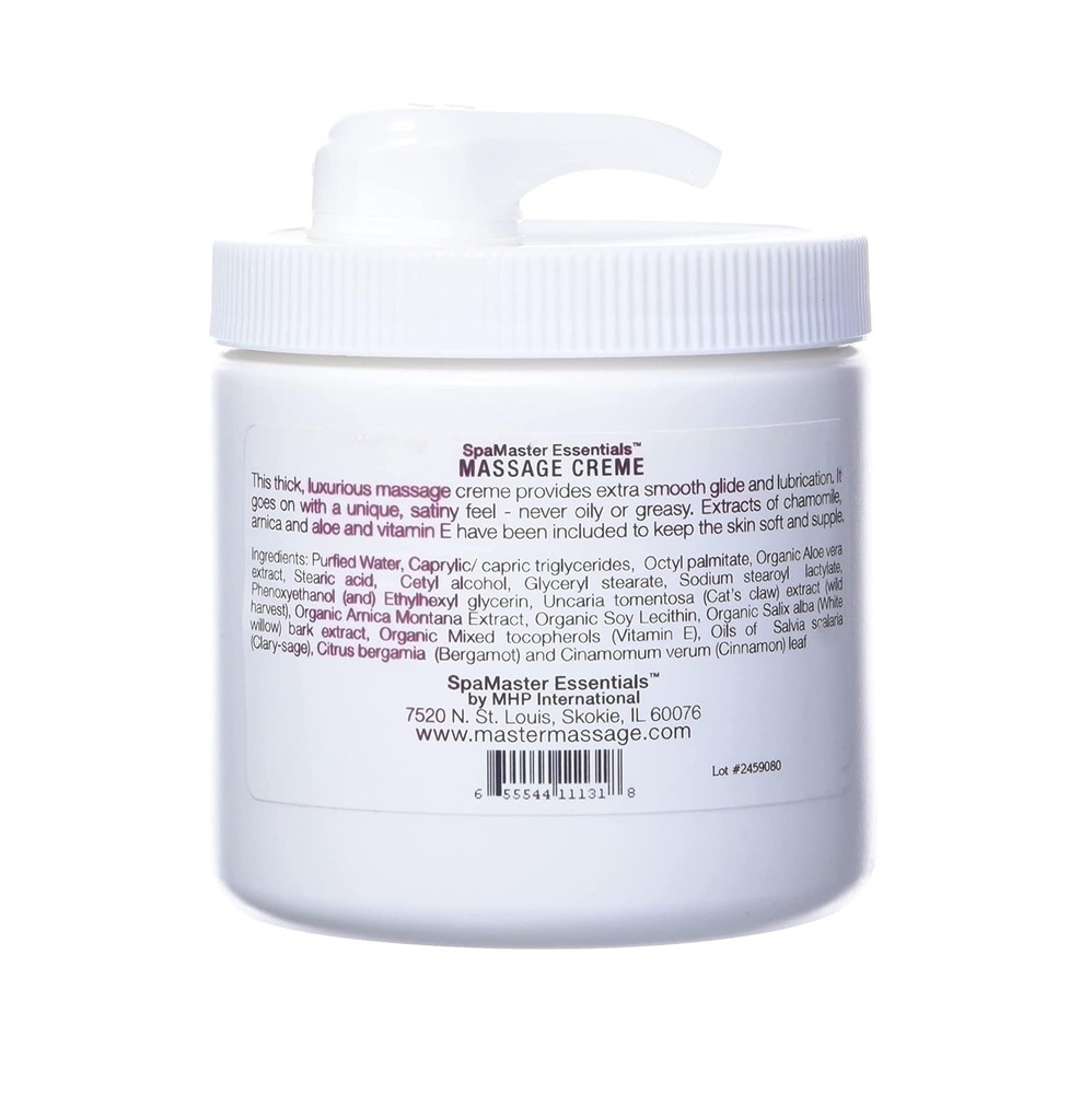 Spamaster Unscented 16 Oz Massage Cream