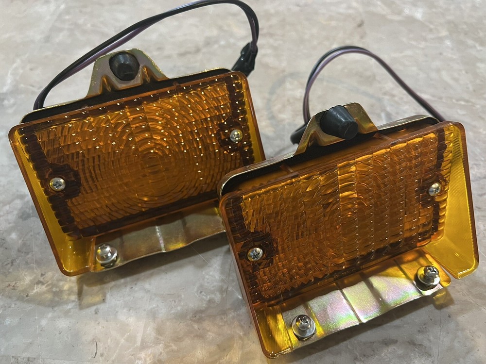 1971-72 Chevy Nova Amber Parking Lamp Assembly Lens Pair