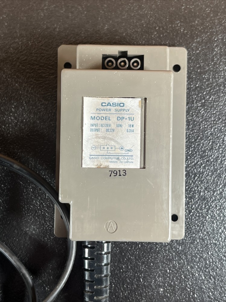 Casio DP-1U Power Supply Input 120V Output DC22V .35A