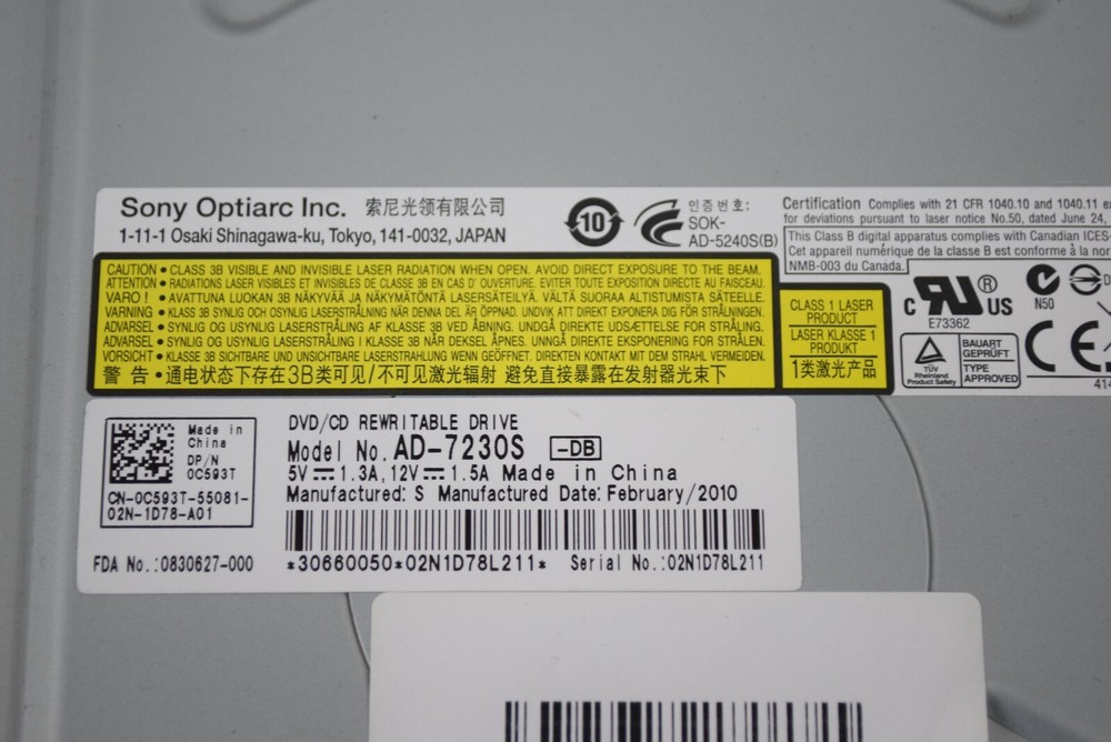 Sony AD-7230S DVD/CD Rewritable Drive SATA
