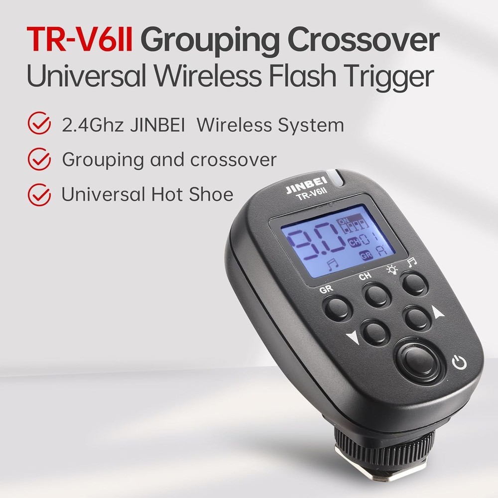 JINBEI TR-V6II Universal 2.4G Wireless Speedlite  LCD Flash Trigger Transmitter