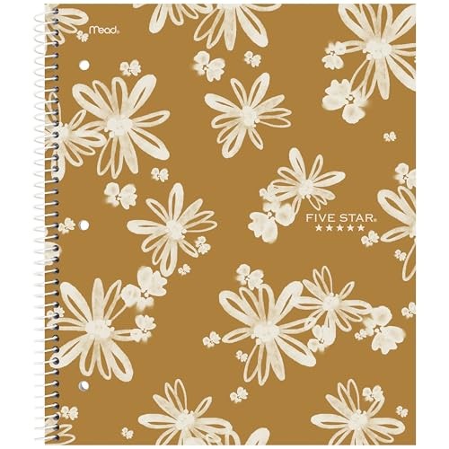 Five Star Spiral Notebook 2 Pack Soft Petals College Ruled 80 Sheets Durable