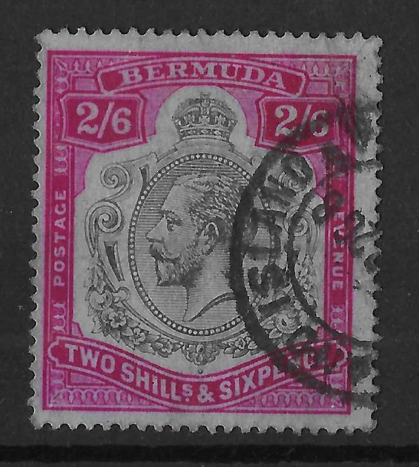 Bermuda 1918 GV 2/6d Keyplate SG52 Used