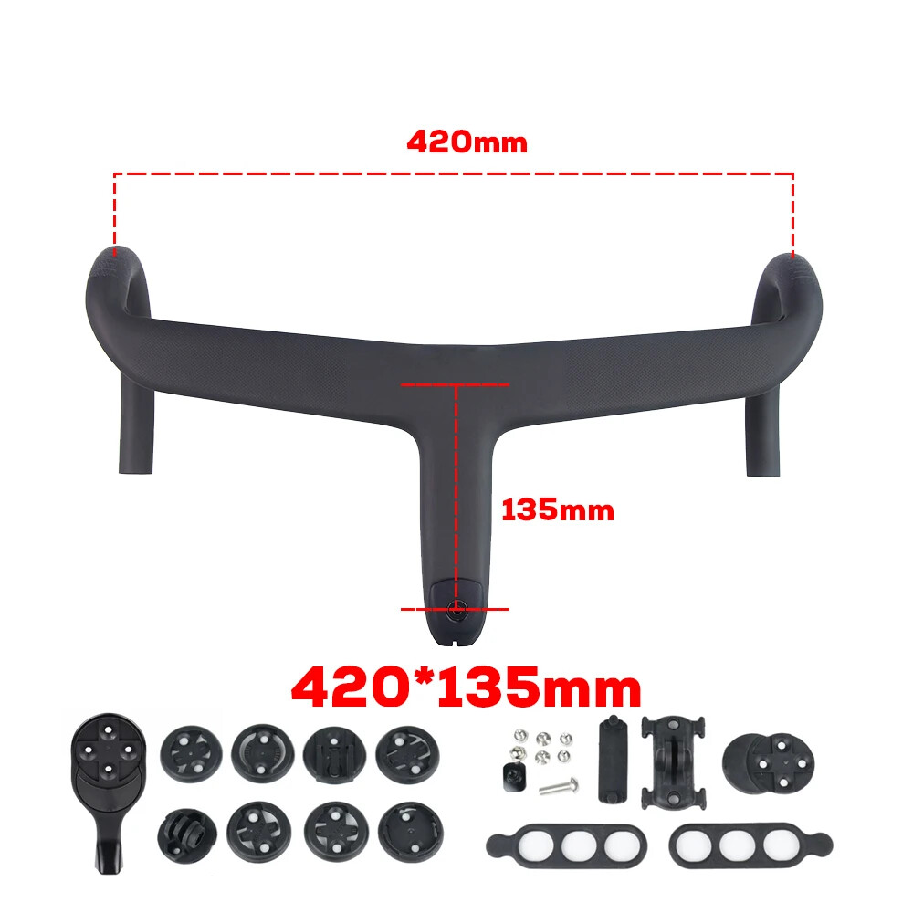 Full Internal Cable Routing Road Bicycle Drop Bar Carbon Integrated Handlebar