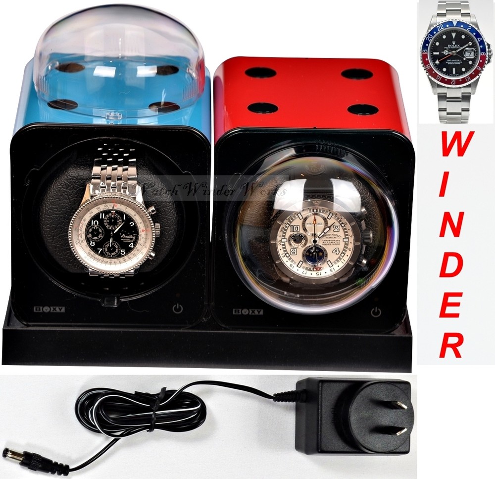 Fancy Brick Dual Automatic Watch Winder system-model: 2FB-E2-CLRS,expand to 6x