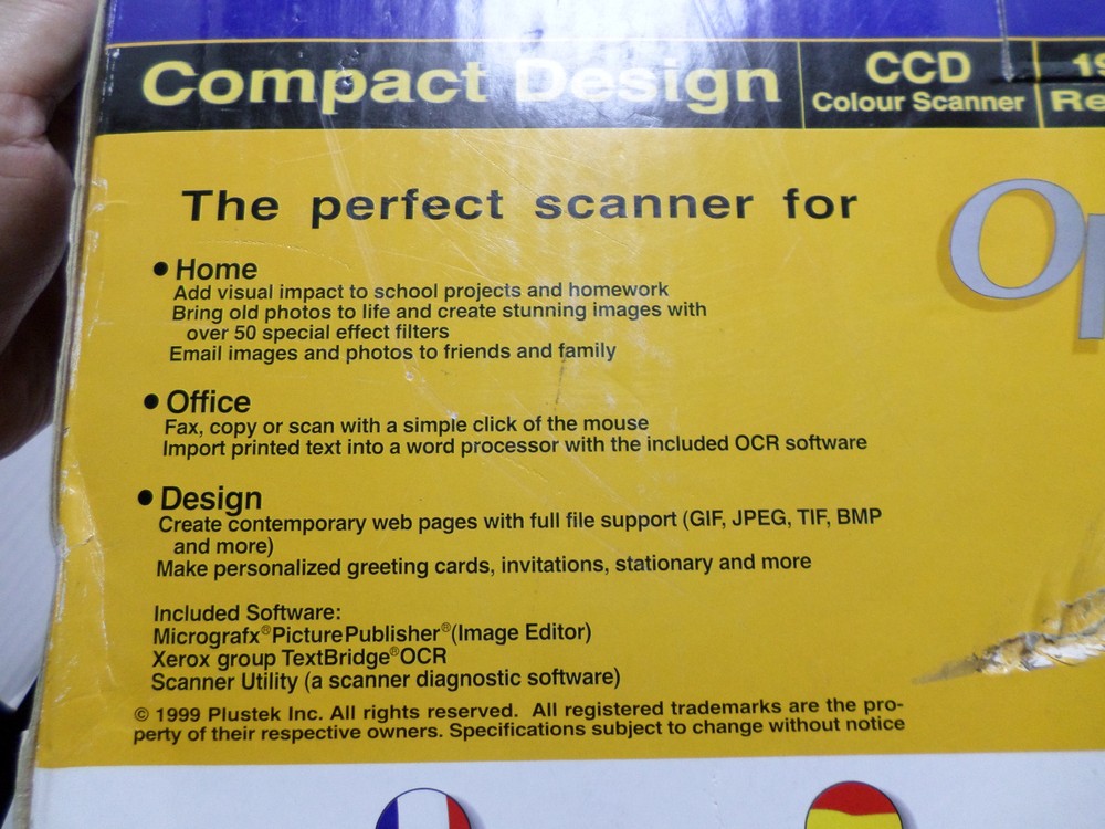 PLUSTEK OPTICPRO U12 DUPLEX COLOR DOCUMENT SCANNER - 3D SCANNING