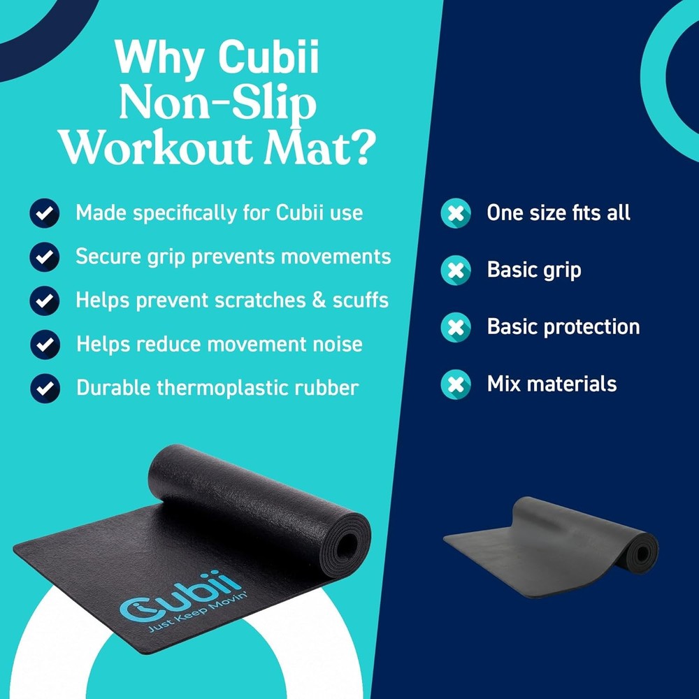 Cubii Anti Slip Mat Under Desk Elliptical Accessory