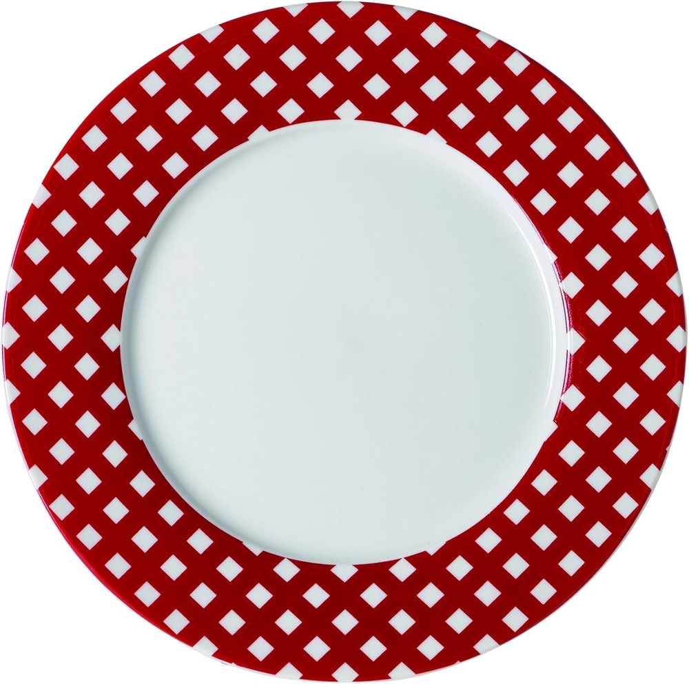 Kenna Red 16-Piece Porcelain Dinnerware Set, Service for 4