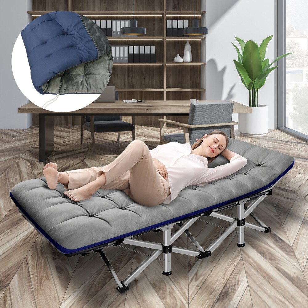 Camping Cot for Adults with Cushion Comfortable, Tent Folding Cot Support 500 lb