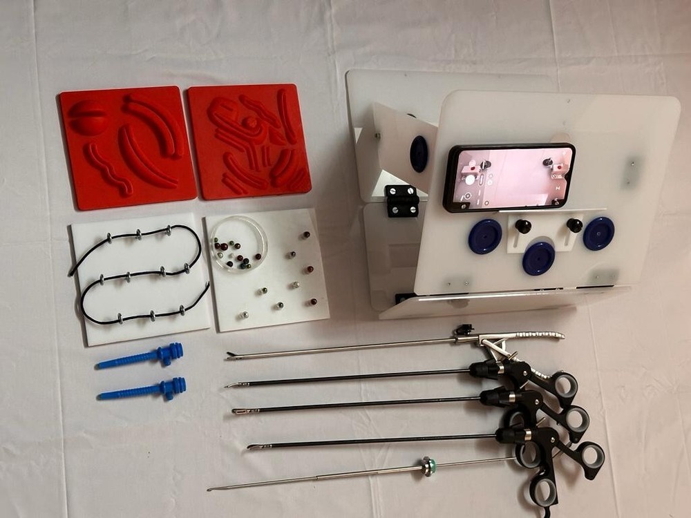 Laparoscopic Simulator Training Box Endo Trainer Foldable Instrument Set Kit