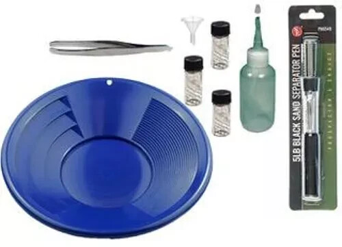 Sluice Monkey Special 14" Blue Gold Panning Kit 1/4" Mesh Classifier
