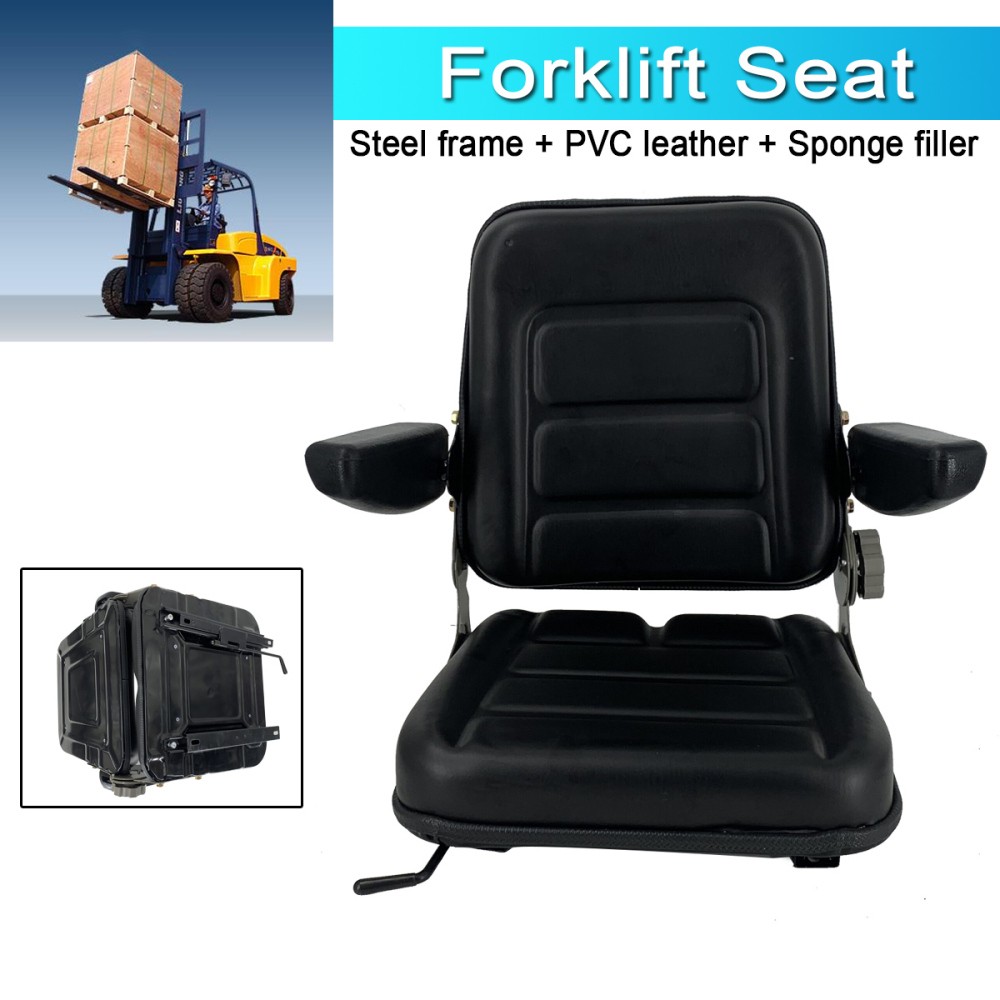 Adjustable Tractor Seat Universal w/140° Back Forklift Excavator Digger Seat