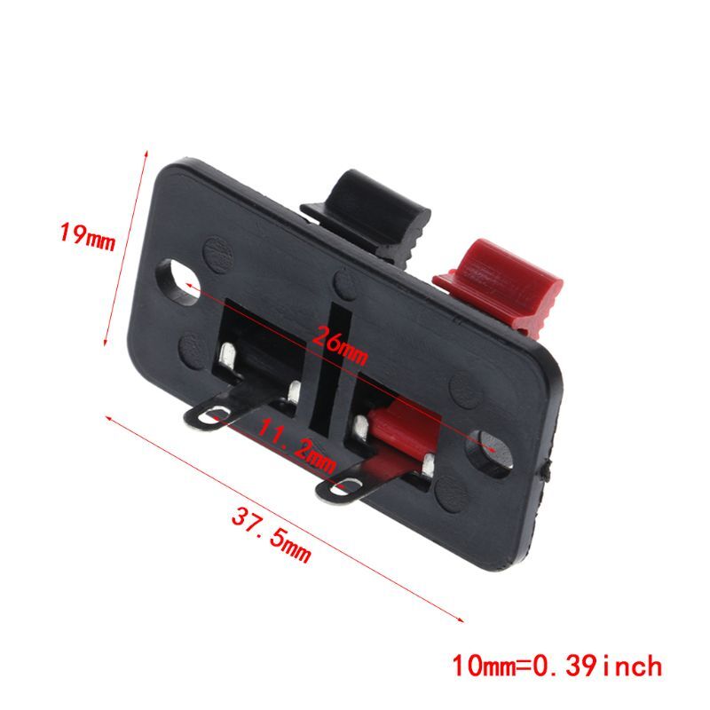 Speaker Plate Push Release Connector Terminal Strip Block 2 Position 2 Way