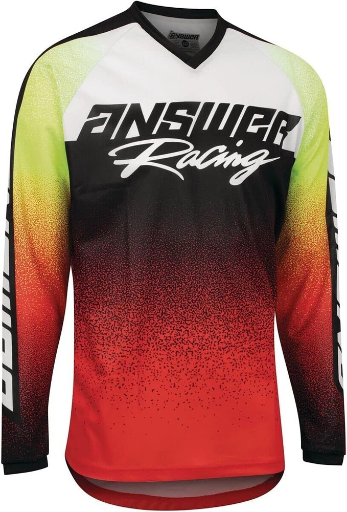NEW ANSWER Syncron Prism Jersey - Red/Hyper Acid - Small - MOTORCYCLE/ATV