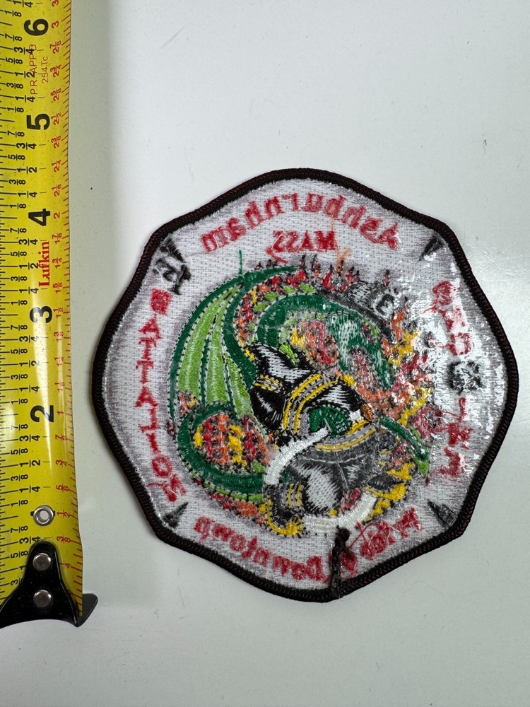 Ashburnham Fire Engine 3 Downtown 1st Battalion Massachusetts MA Patch