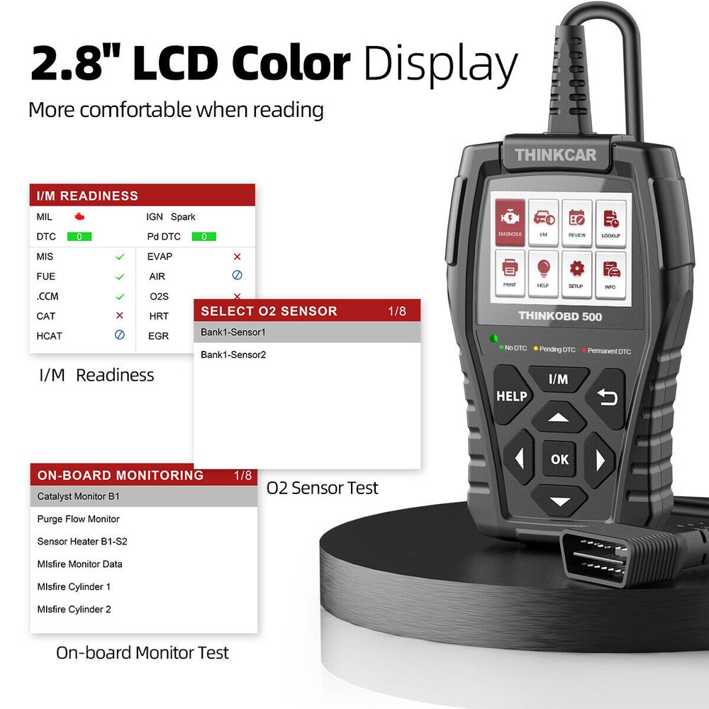 ThinkOBD 500 OBD2 Scanner Vehicle Code Reader Check Engine Diagnostic Tool
