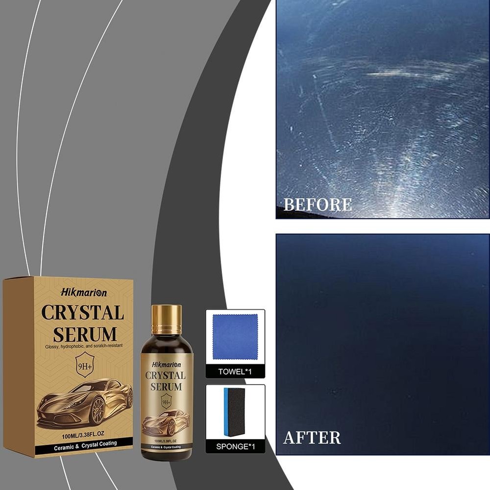 Ceramic Coating Agent, Crystal Serum Glossy, Hydrophobic& Scratch- Resistant HOT