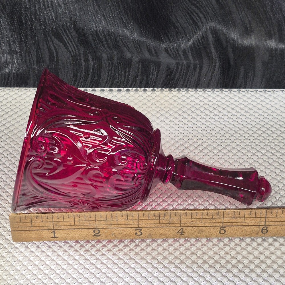Vintage L.E. Smith Ruby Red 40th Anniversary Bell 6" Tall