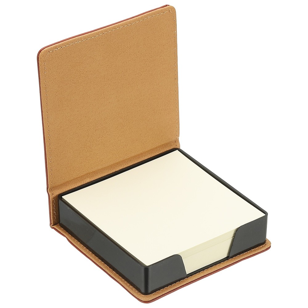 140 Sheets Leather Sticky Notes Holder, 10in Post Notes Holder Box, Brown