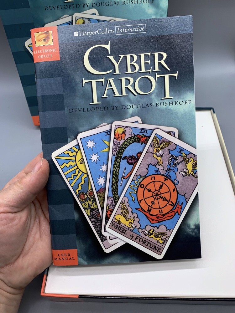 Cyber Tarot Set 1994 Rushkoff MACINTOSH Disks Electronic Oracle Interactive