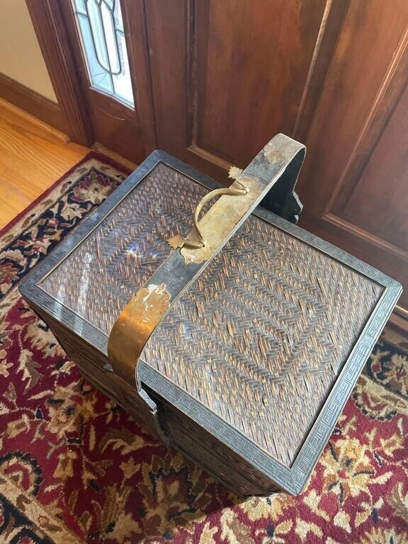 Wedding Basket w Brass Accents