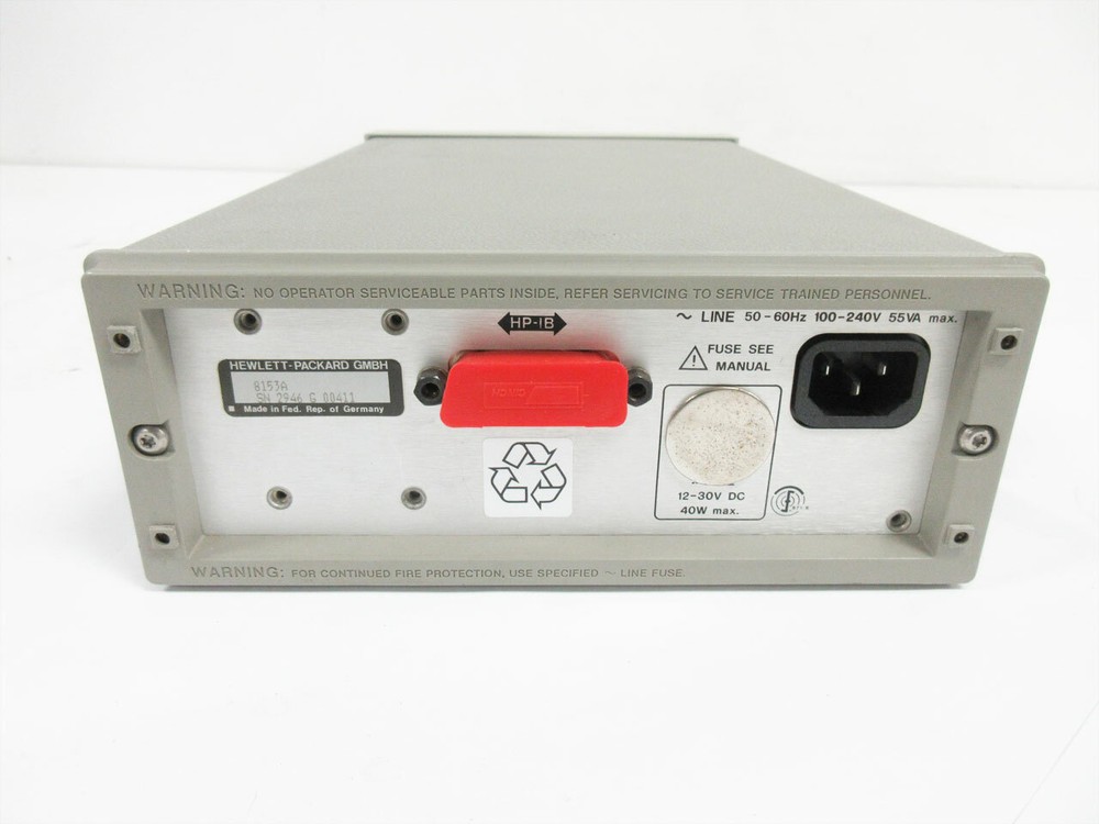 HP 8153A LIGHTWAVE MULTIMETER MAINFRAME ~ AGILENT